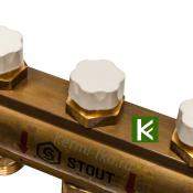 Коллектор для теплого пола с вентилями 11 выходов STOUT SMB 0468 000011